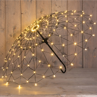 LED Paraplu | 105 x 66 cm | Extra warm wit met flash effect | 160 lampjes | Geschikt voor buiten LCO00810