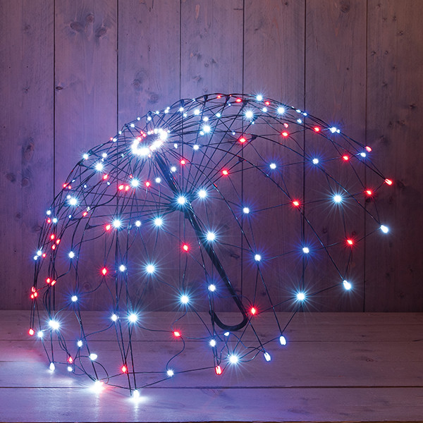 LED Paraplu | 105 x 66 cm | RGB | 160 lampjes | Geschikt voor buiten LCO00813 - 1