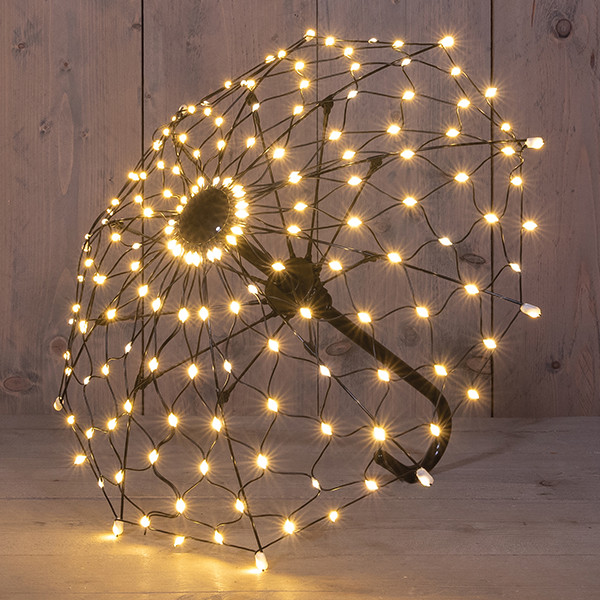 LED Paraplu | 55 x 46 cm | Extra warm wit met flash effect | 160 lampjes | Geschikt voor buiten LCO00808 - 1