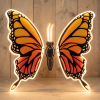 LED Vlinder | Bewegende vleugels | Spanwijdte 60 cm | Extra warm wit | Oranje LCO00696 - 1