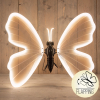 LED Vlinder | Bewegende vleugels | Spanwijdte 80 cm | Warm wit | Wit