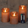 LED kaars | Ø 7,5 cm | Koper | 3x | Binnen LCO00895 - 1