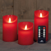 LED kaars | Ø 7,5 cm | Rood | 3x | Binnen LCO00870 - 1