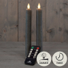 LED kaars | 23 cm | Grijs | 2x | Binnen LCO00896 - 1
