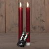 Led dinerkaars 23 cm | Bordeaux | 3D Vlam | Oplaadbaar | 2 stuks LCO00933 - 1
