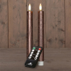 Led dinerkaars 23 cm | Brons | 3D Vlam | Oplaadbaar | 2 stuks LCO00939 - 1