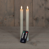 Led dinerkaars 23 cm | Ivoor | 3D vlam | 2 stuks