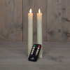 Led dinerkaars 23 cm | Ivoor | Bewegende vlam | 2 stuks