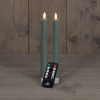 Led dinerkaars 23 cm | Jade Groen | 3D vlam | 2 stuks