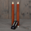 Led dinerkaars 23 cm | Koper | Bewegende vlam | 2 stuks LCO00891 - 1