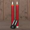 Led dinerkaars 23 cm | Rood | 3D Vlam | Oplaadbaar | 2 stuks LCO00927 - 1
