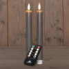 Led dinerkaars 23 cm | Taupe | 3D Vlam | Oplaadbaar | 2 stuks LCO00929 - 1