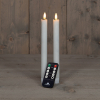 Led dinerkaars 23 cm | Wit | 3D vlam | 2 stuks