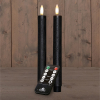 Led dinerkaars 23 cm | Zwart | 3D Vlam | Oplaadbaar | 2 stuks LCO00935 - 1