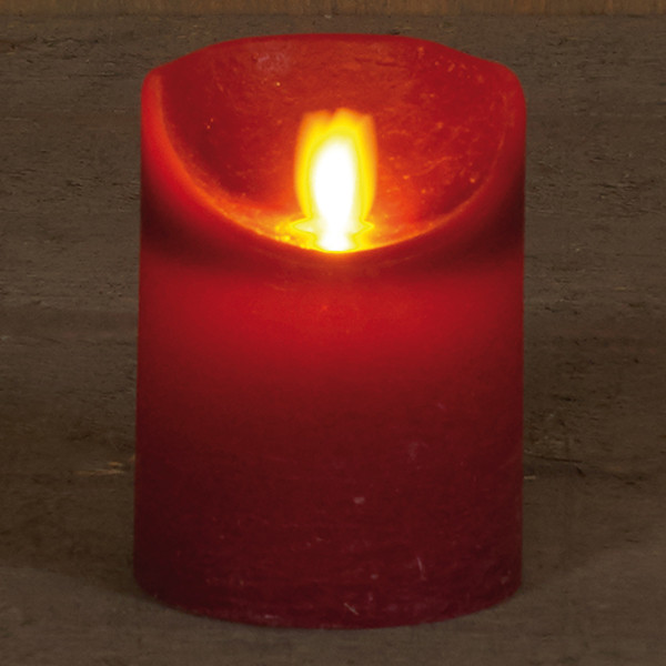 Led kaars 7,5 x 10 cm | Bordeaux | Bewegende vlam LCO00878 - 1