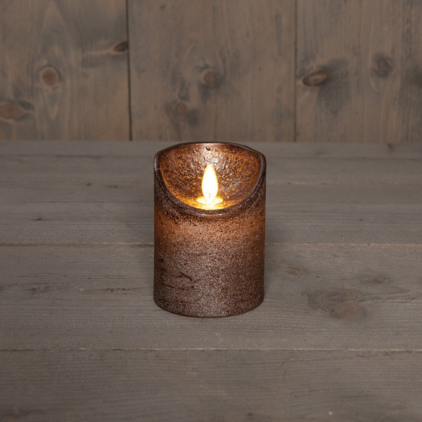 Anna Collection Led kaars 7,5 x 10 cm | Brons | Bewegende vlam  LCO00360 - 1