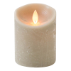 Led kaars 7,5 x 10 cm | Taupe | Bewegende vlam