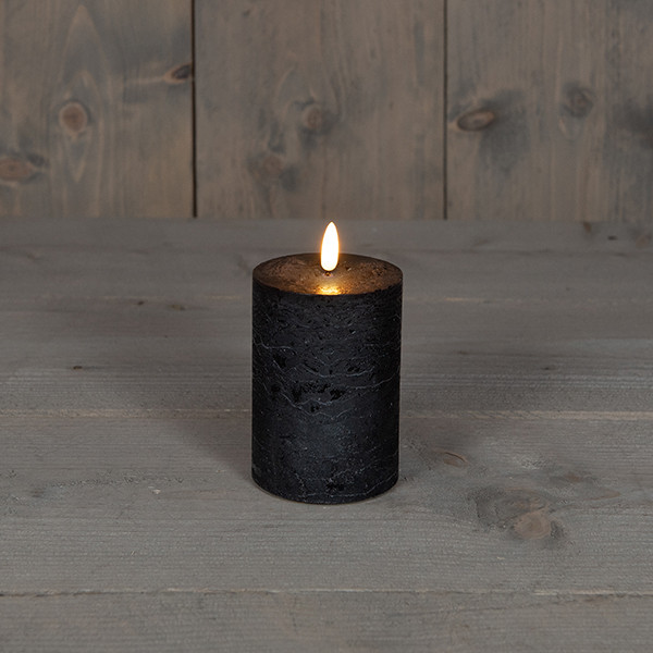 Anna Collection Led kaars 7,5 x 10 cm | Zwart | 3D vlam  LCO00137 - 1