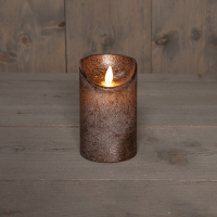 Anna Collection Led kaars 7,5 x 12,5 cm | Brons | Bewegende vlam  LCO00361