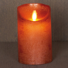 Led kaars 7,5 x 12,5 cm | Brons | Bewegende vlam LCO00893 - 1