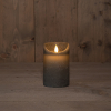 Led kaars 7,5 x 12,5 cm | Grijs | Bewegende vlam