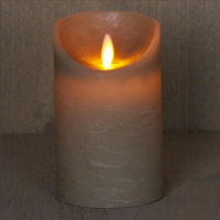 Led kaars 7,5 x 12,5 cm | Taupe | Bewegende vlam LCO00221