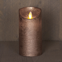 Anna Collection Led kaars 7,5 x 15 cm | Brons | Bewegende vlam  LCO00362