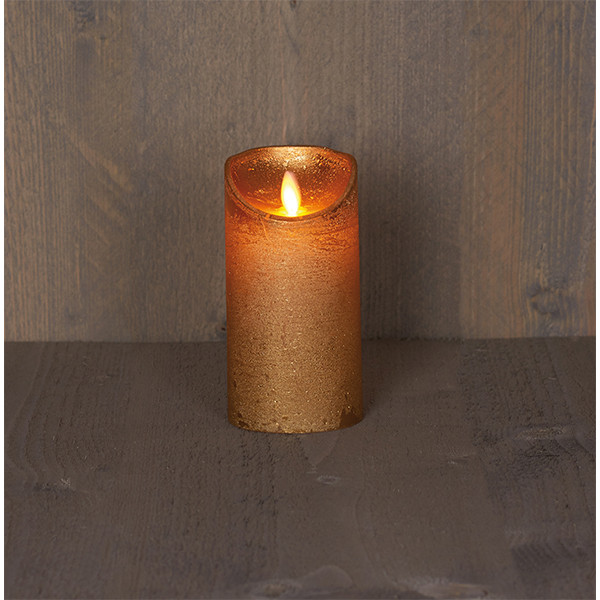 Led kaars 7,5 x 15 cm | Goud | Bewegende vlam LCO00538 - 1