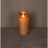 Led kaars 7,5 x 15 cm | Goud | Bewegende vlam