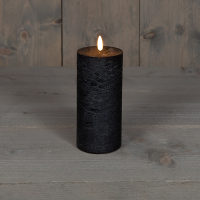 Anna Collection Led kaars 7,5 x 15 cm | Zwart | 3D vlam  LCO00139