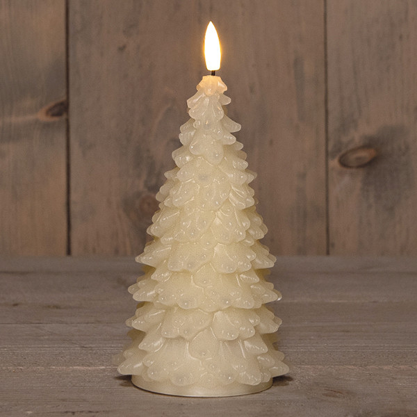Led kerstboom kaars 20 cm | Ivoor | 3D vlam | 1 stuk LCO00899 - 1