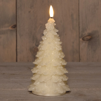 Led kerstboom kaars 20 cm | Ivoor | 3D vlam | 1 stuk LCO00899