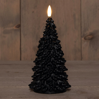 Led kerstboom kaars 20 cm | Zwart | 3D vlam | 1 stuks LCO00903