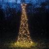 Led kerstboom voor buiten 2 meter | incl. frame Ø 70 cm | Flash | Extra warm wit | 236 lampjes