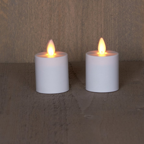 Anna Collection Led waxinelicht 4,5 x 8 cm | Wit | Bewegende vlam | 2 stuks  LCO00296 - 1