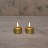 Led waxinelicht 4 cm x 5 cm | Goud | 3D vlam | 2 stuks
