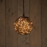 Anna Collection Lichtbol kerst | Ø 18 cm | Smokey | 80 lampjes | Extra warm wit  LCO00327