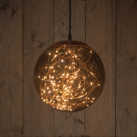 Anna Collection Lichtbol kerst | Ø 25 cm | Smokey | 125 lampjes | Extra warm wit  LCO00328