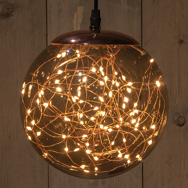 Lichtbol kerst Ø 18 cm | Extra warm wit | 80 lampjes | Flash effect | Smokey LCO00786 - 1