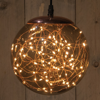 Lichtbol kerst Ø 18 cm | Extra warm wit | 80 lampjes | Flash effect | Smokey LCO00786
