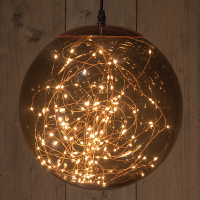 Lichtbol kerst Ø 25 cm | Extra warm wit | 125 lampjes | Flash effect | Smokey LCO00787
