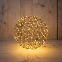 Lichtbol kerst Ø 35 cm | Extra warm wit | 500 lampjes | Flash effect | IP44 | Zwart LCO00794