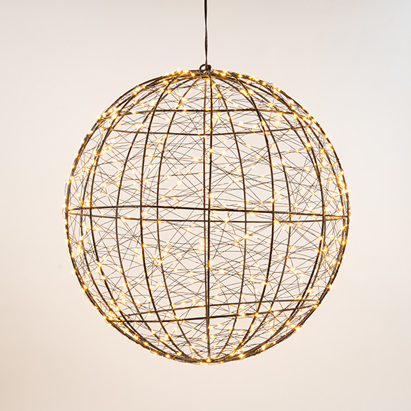 Lichtbol kerst Ø 35 cm | Extra warm wit | 500 lampjes | Flash effect | IP44 | Zwart LCO00794 - 2