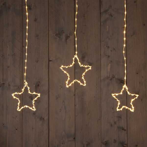 Anna Collection Lichtgordijn 90 x 80 cm | Sterren | Extra warm wit | 186 lampjes  LCO00309 - 1