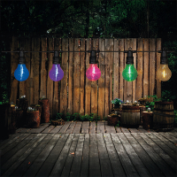 Lichtsnoer koppelbaar 10 meter | 10 lampjes | Peer A60 | Multicolor LCO00435