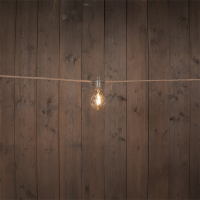 Lichtsnoer koppelbaar 10 meter | 10 lampjes | Peer A60 | Zandkleur | Warm wit LCO00438