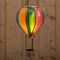 Luchtballon op batterijen | 29 x 50 cm | 40 lampjes | Vlameffect | IP44 | Multicolor LCO00943