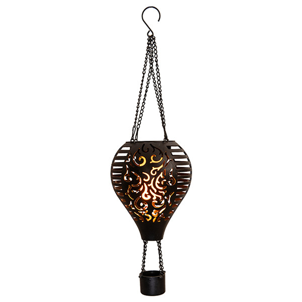 Luchtballon solar | 38 cm | Vlameffect | 1x AAA | Zwart LCO00655 - 1