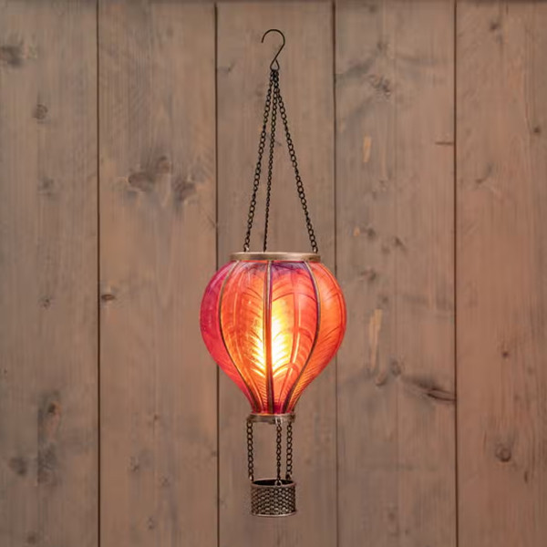 Luchtballon solar | 45 cm | Vlameffect | Roze LCO00646 - 1