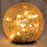 Oplaadbare bal | Ø 12 cm | Craquele | 3000-6000K | Dimbaar | Amber LCO00677